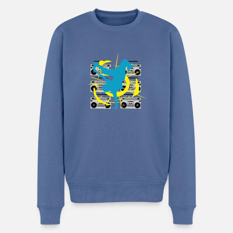 Breakdancer Hip-Hop Künstler Geschenk - Männer Premium Bio Pullover - Taubenblau