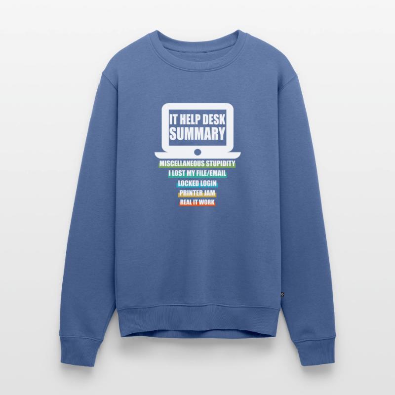 Funny IT Help Desk Tech Support Help Desk Computer Men's Premium Organic Jumper