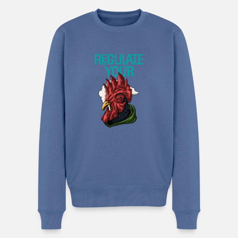 Le féminisme régule votre queue - Pull Premium bio Homme - bleu pigeon