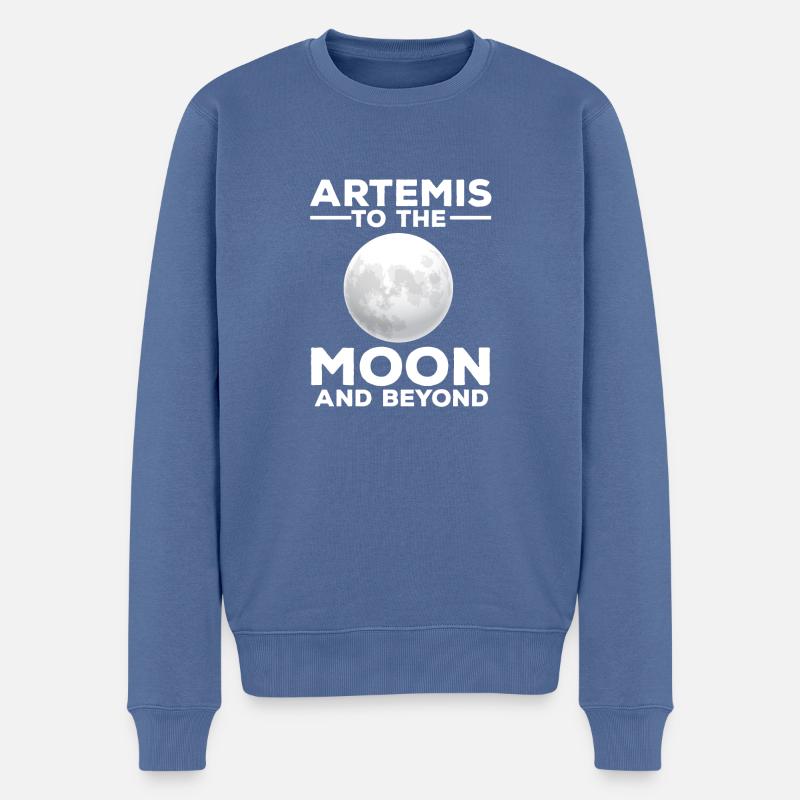 Artemis Funny Quote Rocket Start Mission zum Mond - Männer Premium Bio Pullover - Taubenblau