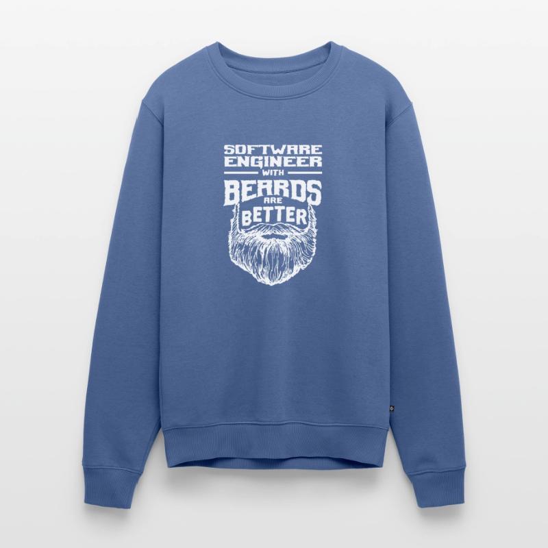 Software engineer with beards is better development Men's Premium Organic Jumper