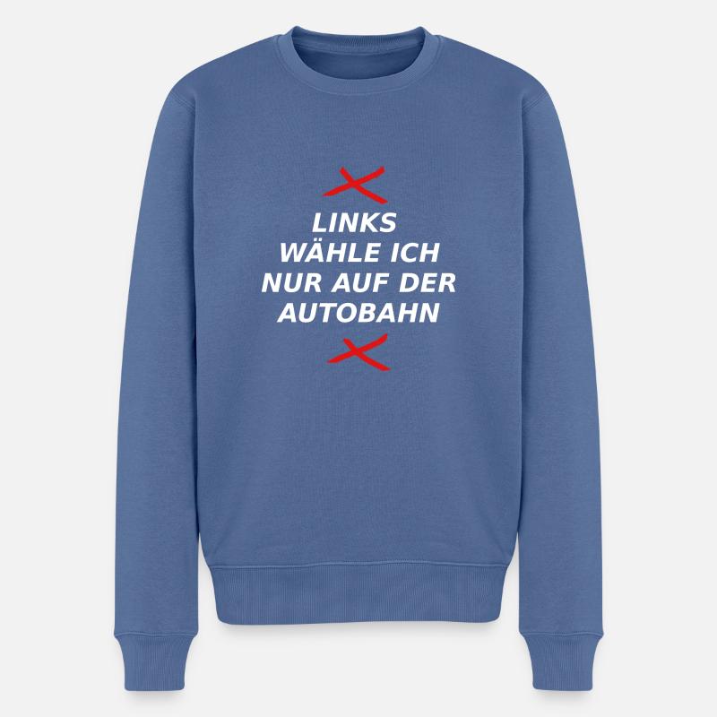 Anti Links Bundestagswahl 26. September 2021 Auto - Männer Premium Bio Pullover - Taubenblau