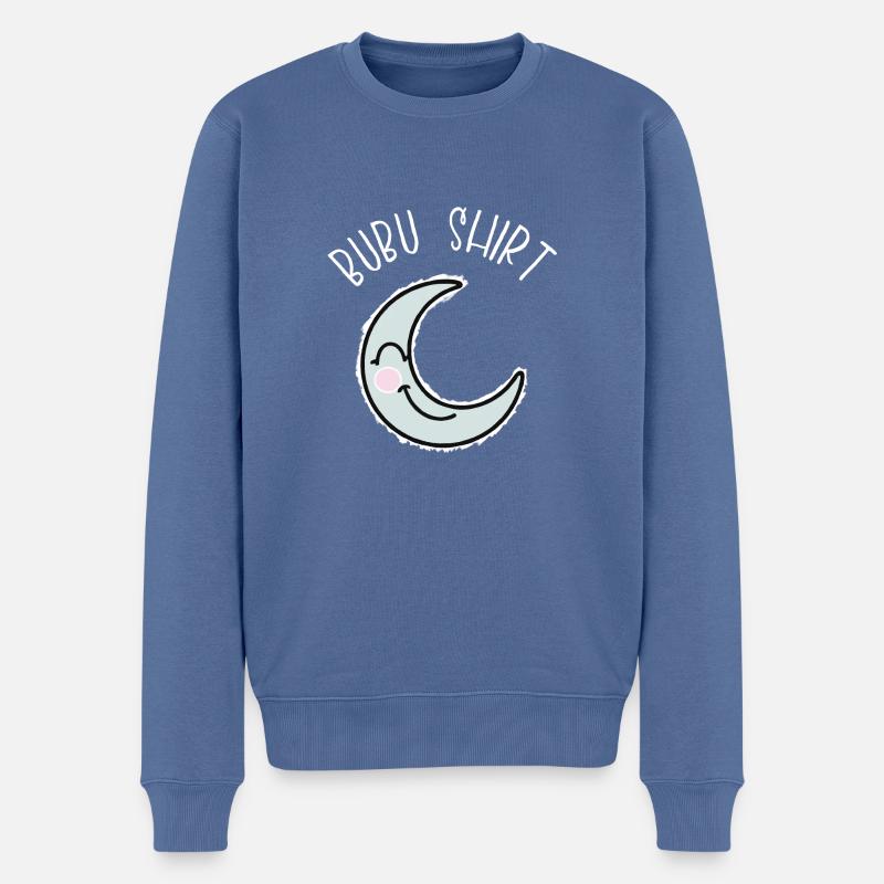Bubu Sleeping Moon Gift Idea - Men's Premium Organic Jumper - stone blue