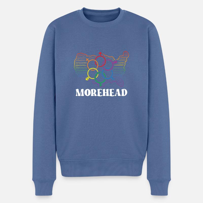 Morehead Stolz Monat Stolz Flagge LGBT Gemeinschaf - Männer Premium Bio Pullover - Taubenblau