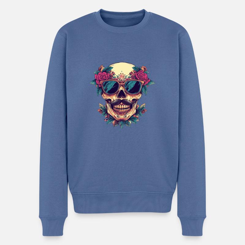 Skeleton Bachelor - Pull Premium bio Homme - bleu pigeon
