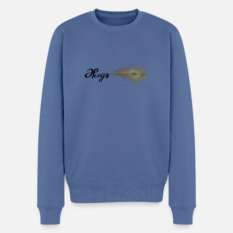 Câlins pour vous - Pull Premium bio Homme - bleu pigeon