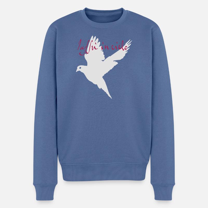 Rigoletto: Gilda – «Lassù in cielo» - Männer Premium Bio Pullover - Taubenblau