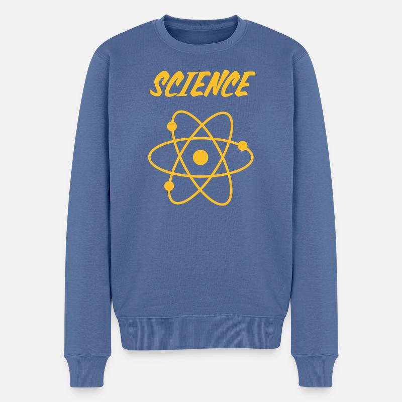 naturwissenschaft - Männer Premium Bio Pullover - Taubenblau