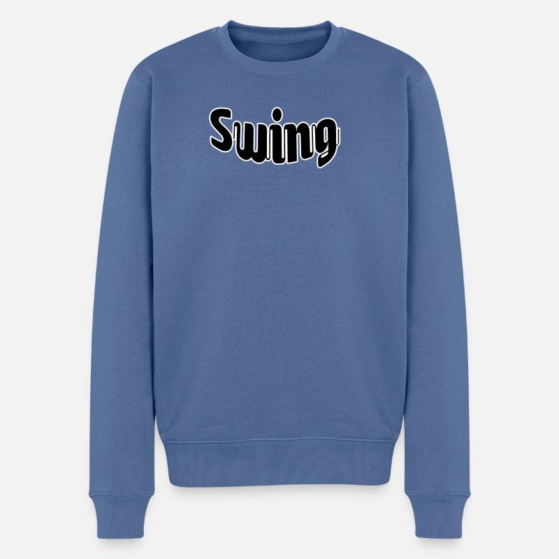 Swing - Männer Premium Bio Pullover - Taubenblau