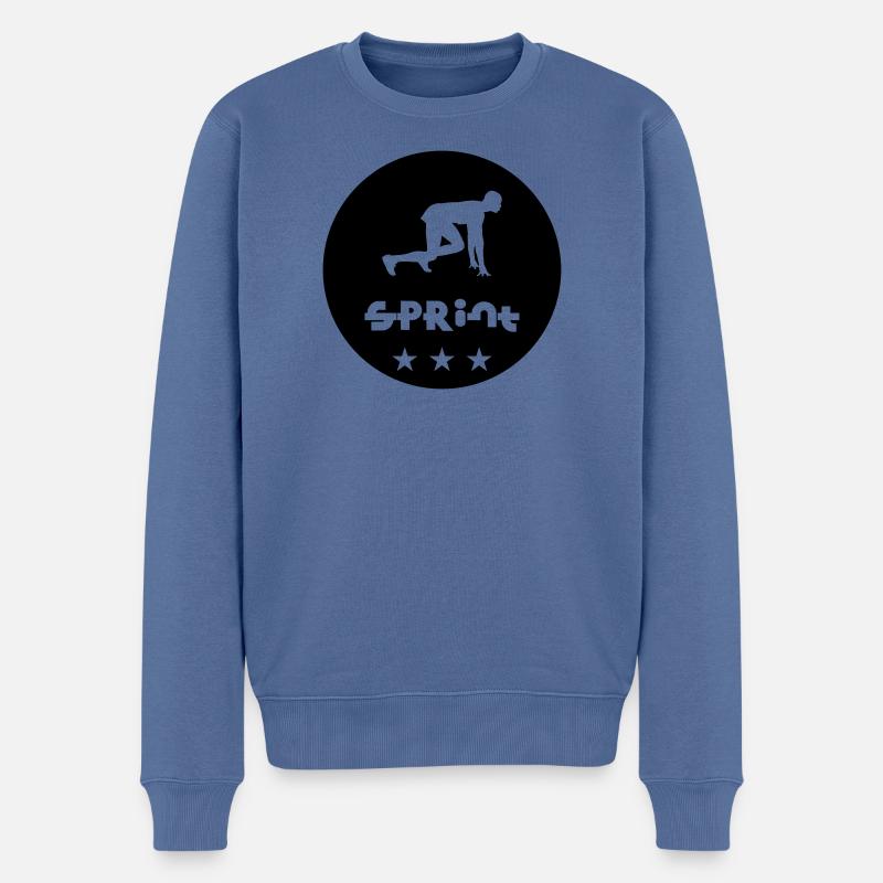 Sprint - Pull Premium bio Homme - bleu pigeon