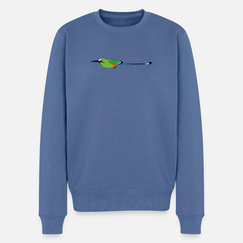 Türkisbrauen-Motmot (Torogoz/Guardabarranco) - Männer Premium Bio Pullover - Taubenblau