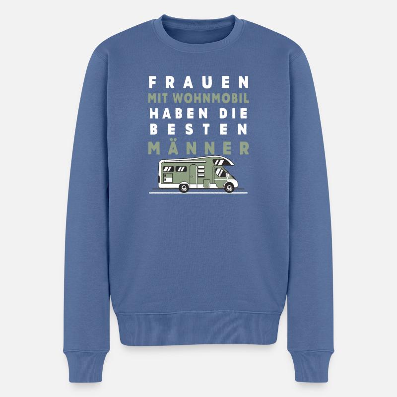 Frauen mit Wohnmobil – Die besten Männer - Männer Premium Bio Pullover - Taubenblau