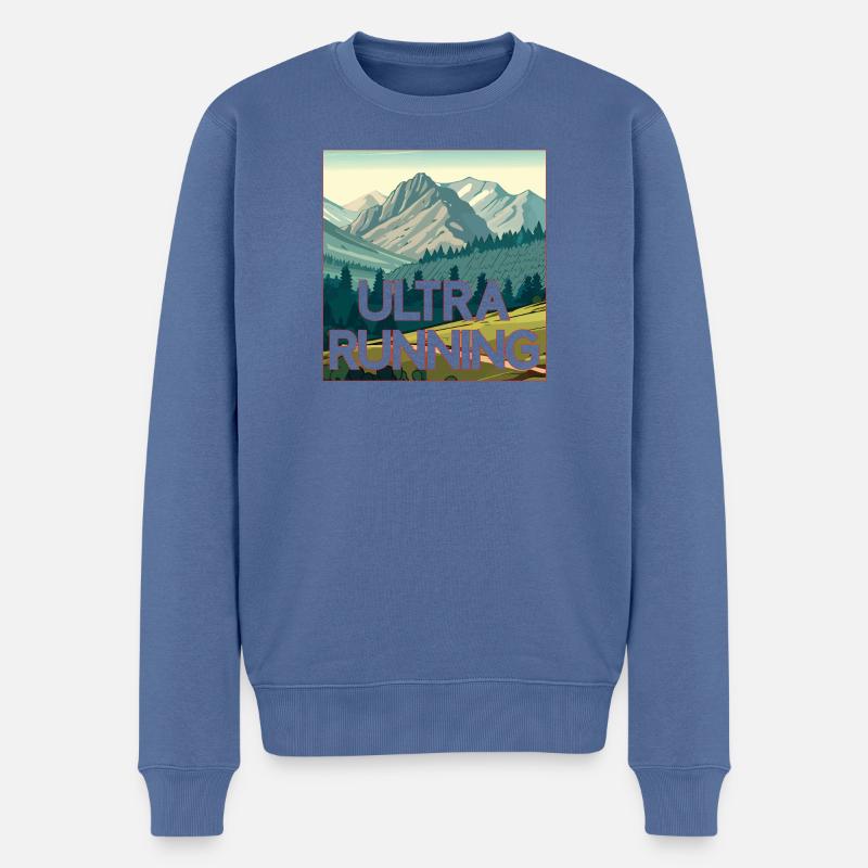 Ultra en cours d’exécution - Pull Premium bio Homme - bleu pigeon