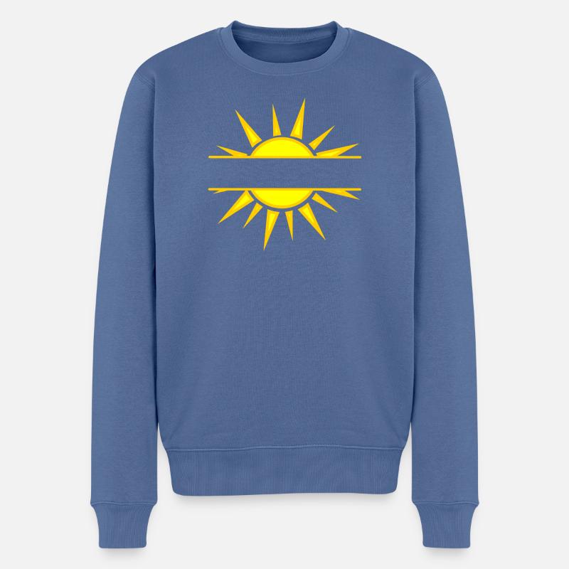 Bannière de texte Sunshine - Pull Premium bio Homme - bleu pigeon