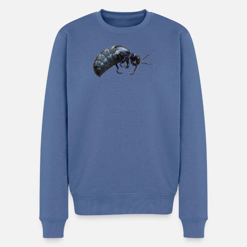 Insekt Ölkäfer - Männer Premium Bio Pullover - Taubenblau