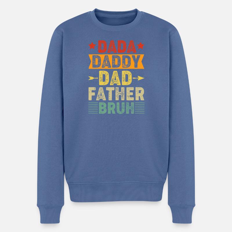 Design des Weihnachtsmann-Textstils - Männer Premium Bio Pullover - Taubenblau