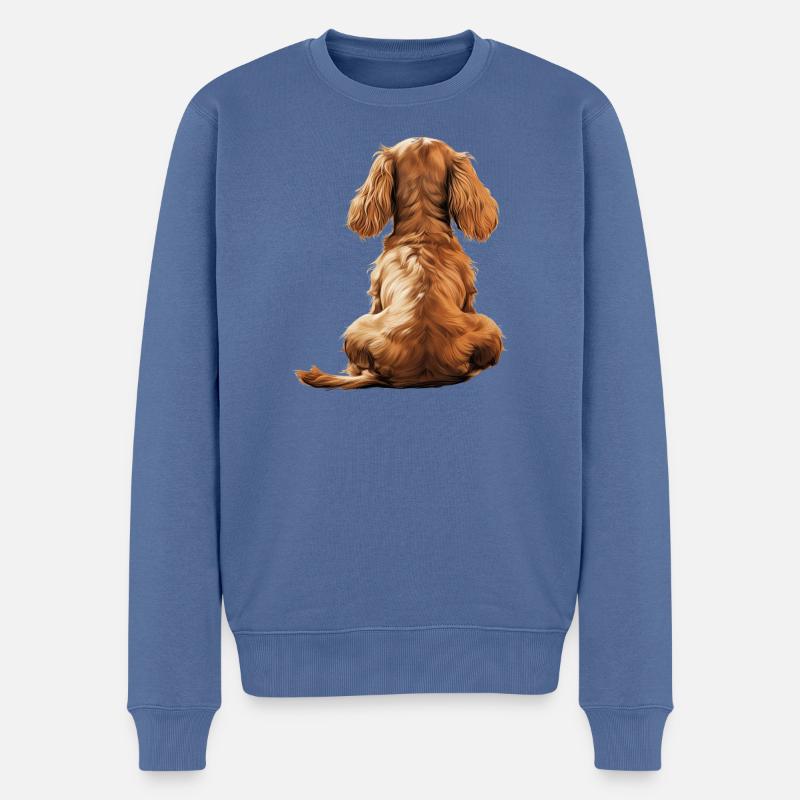 Cocker Épagneul - Pull Premium bio Homme - bleu pigeon