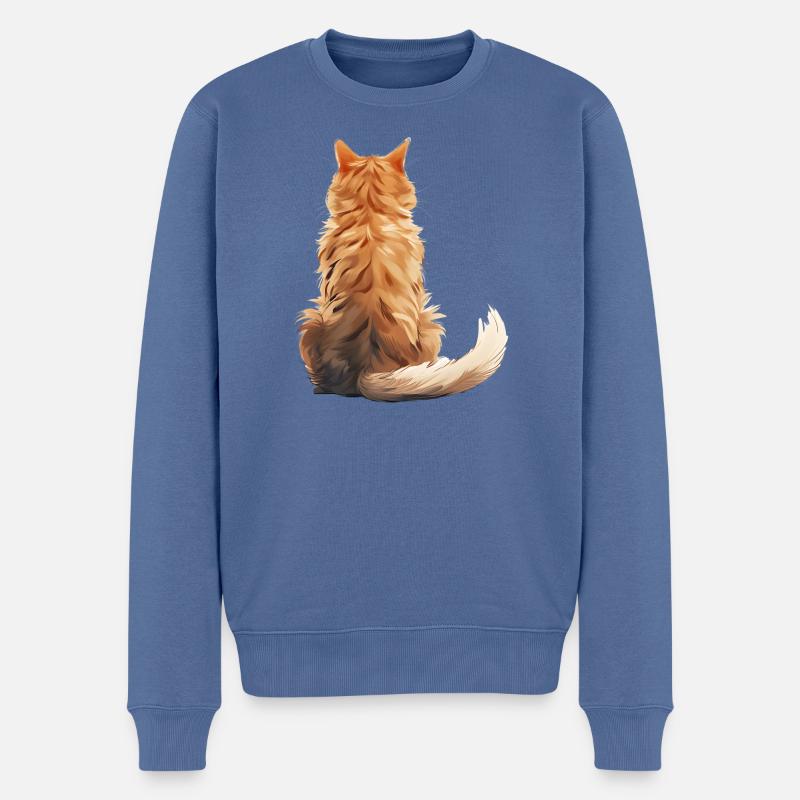 Mannois - Pull Premium bio Homme - bleu pigeon