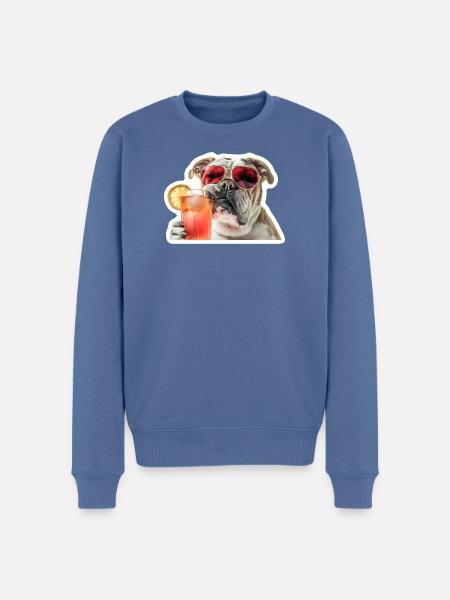 bully drinking cocktail - Men's Premium Organic Jumper - stone blue