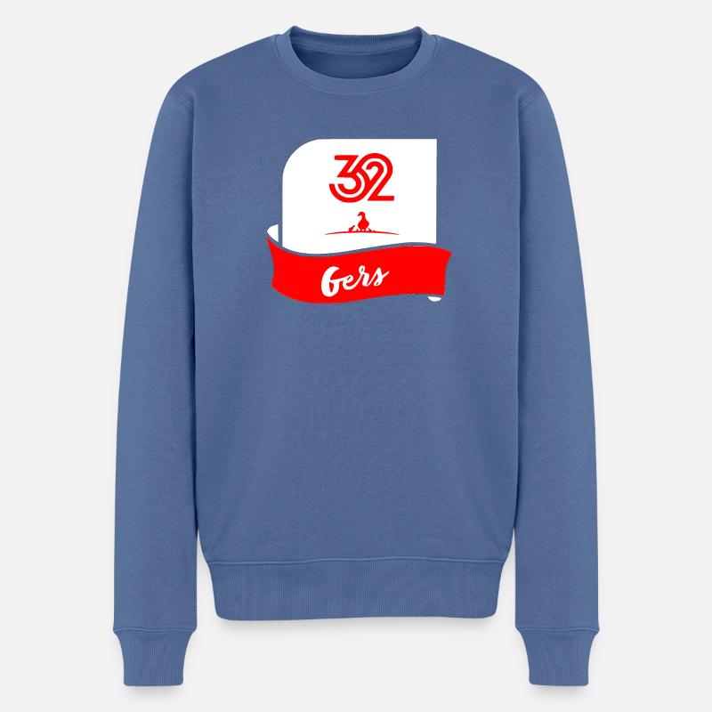 Gers - Männer Premium Bio Pullover - Taubenblau