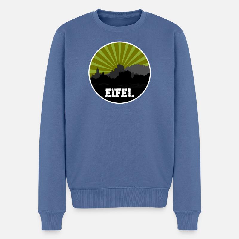 Eifel Skyline Rétro - Pull Premium bio Homme - bleu pigeon