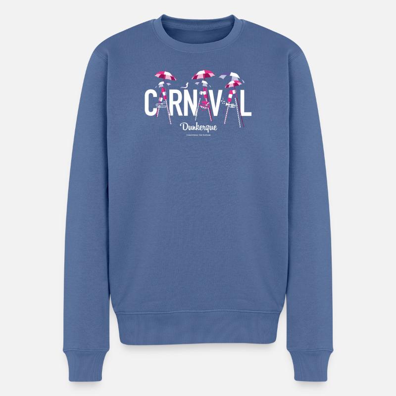 visuel carna 2024 - Pull Premium bio Homme - bleu pigeon