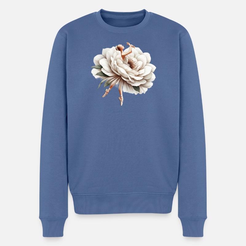Danseuse de ballet avec tutu - Pull Premium bio Homme - bleu pigeon