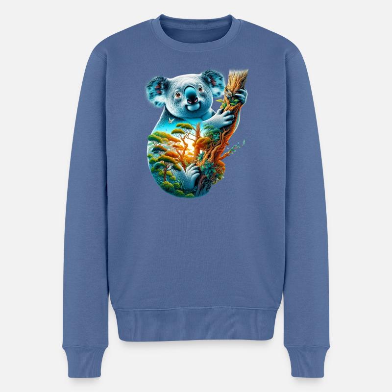 Koala - Pull Premium bio Homme - bleu pigeon