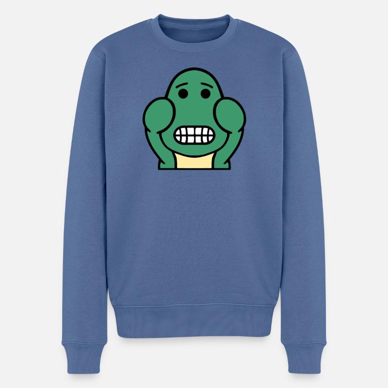Dolly Grin - Pull Premium bio Homme - bleu pigeon