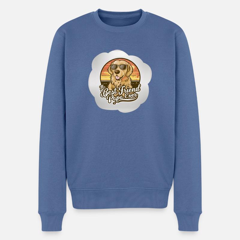 Conception ultime de chien d’amitié - Pull Premium bio Homme - bleu pigeon