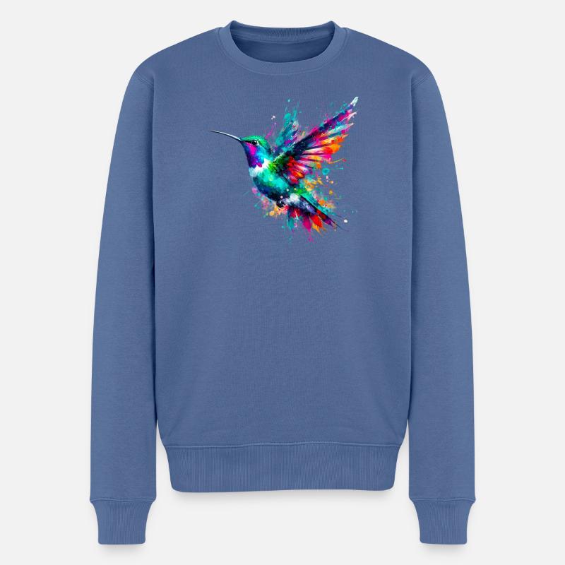Colibri - Pull Premium bio Homme - bleu pigeon