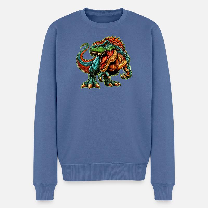 Dinosaure - Pull Premium bio Homme - bleu pigeon