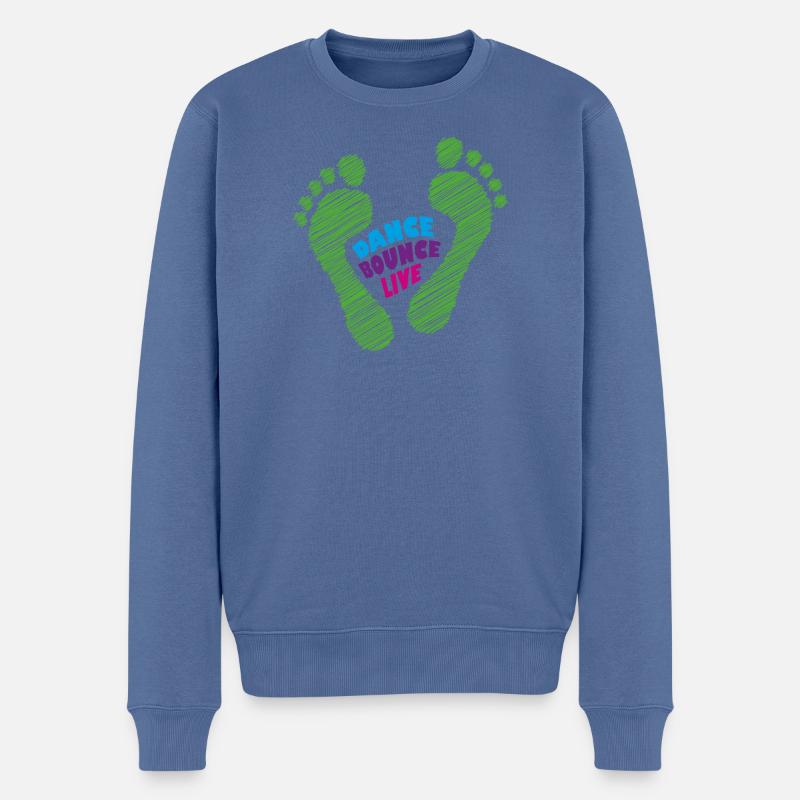 Dance Bounce Live barefoot natural runners mit Fuß - Männer Premium Bio Pullover - Taubenblau