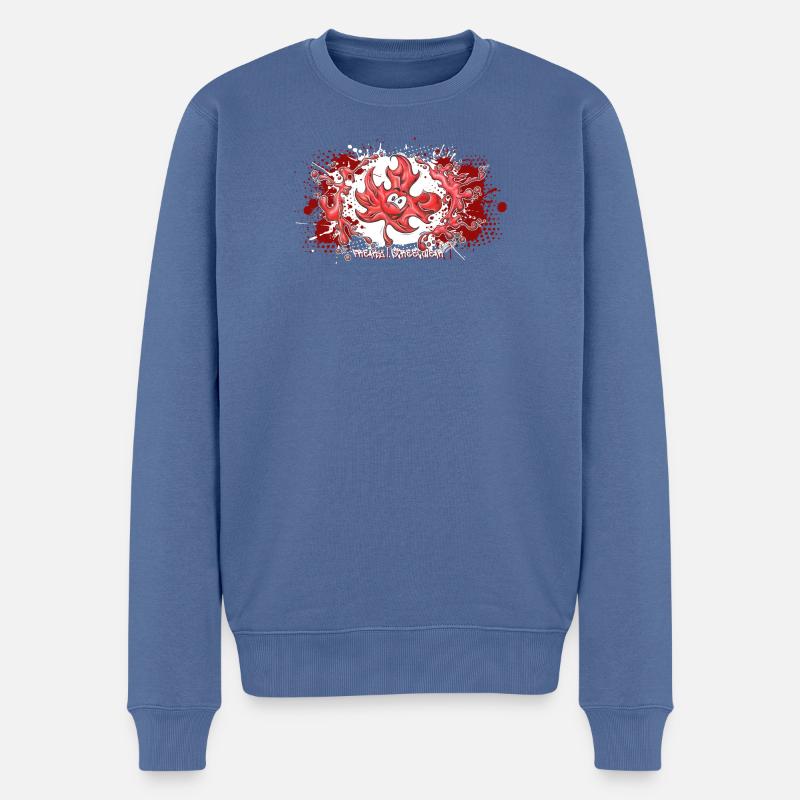 canada love - Männer Premium Bio Pullover - Taubenblau