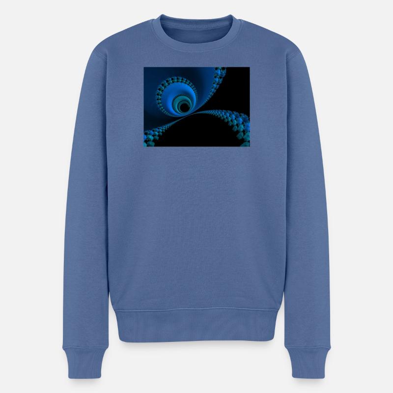 Abstraktion - Männer Premium Bio Pullover - Taubenblau