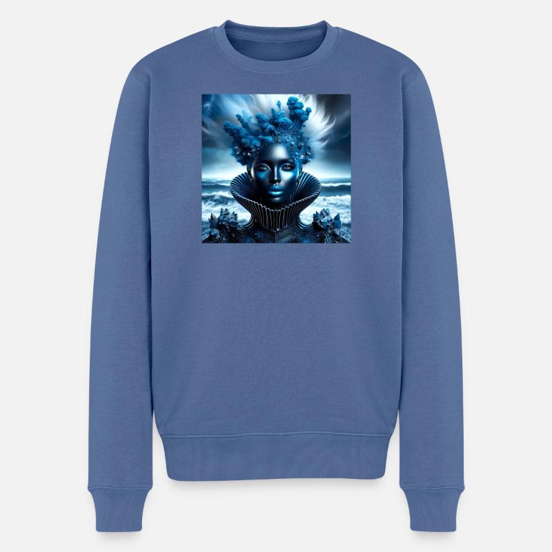 Venus - Männer Premium Bio Pullover - Taubenblau