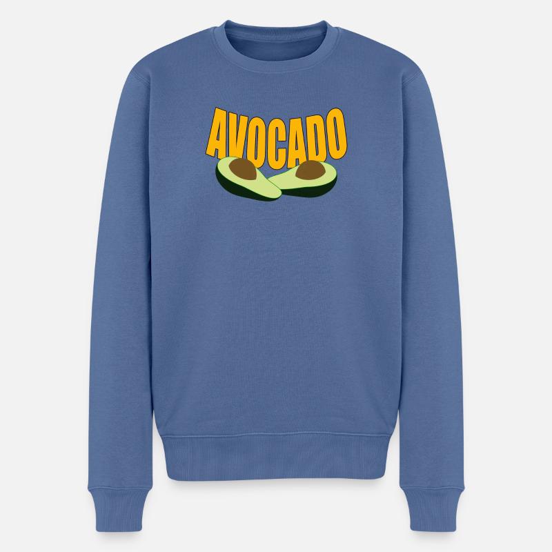 AVOCADO - Männer Premium Bio Pullover - Taubenblau