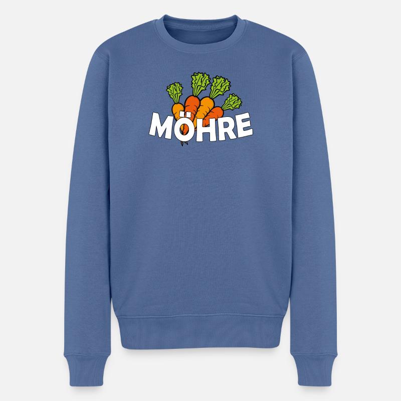 MÖHRE - Männer Premium Bio Pullover - Taubenblau