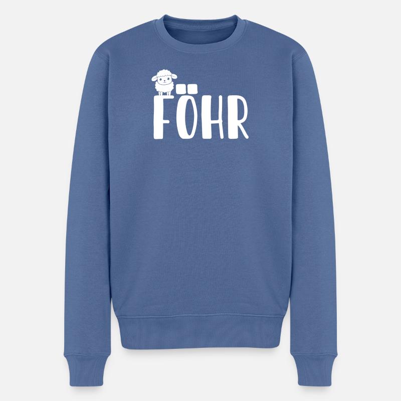 Süßes Schaf Föhr - Männer Premium Bio Pullover - Taubenblau