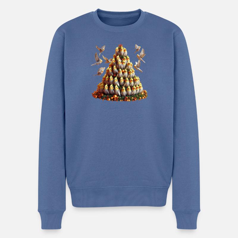 Sapin de Noël (02) - Pull Premium bio Homme - bleu pigeon