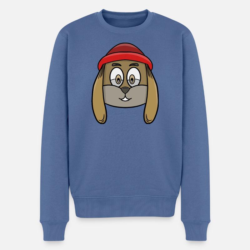 Chiot mignon - Pull Premium bio Homme - bleu pigeon