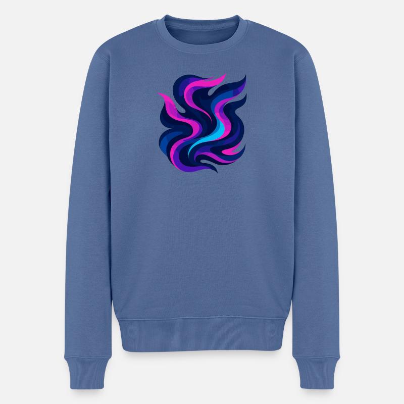 dream in motion - Männer Premium Bio Pullover - Taubenblau