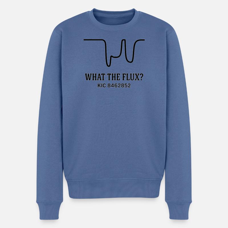 What the Flux? - Männer Premium Bio Pullover - Taubenblau