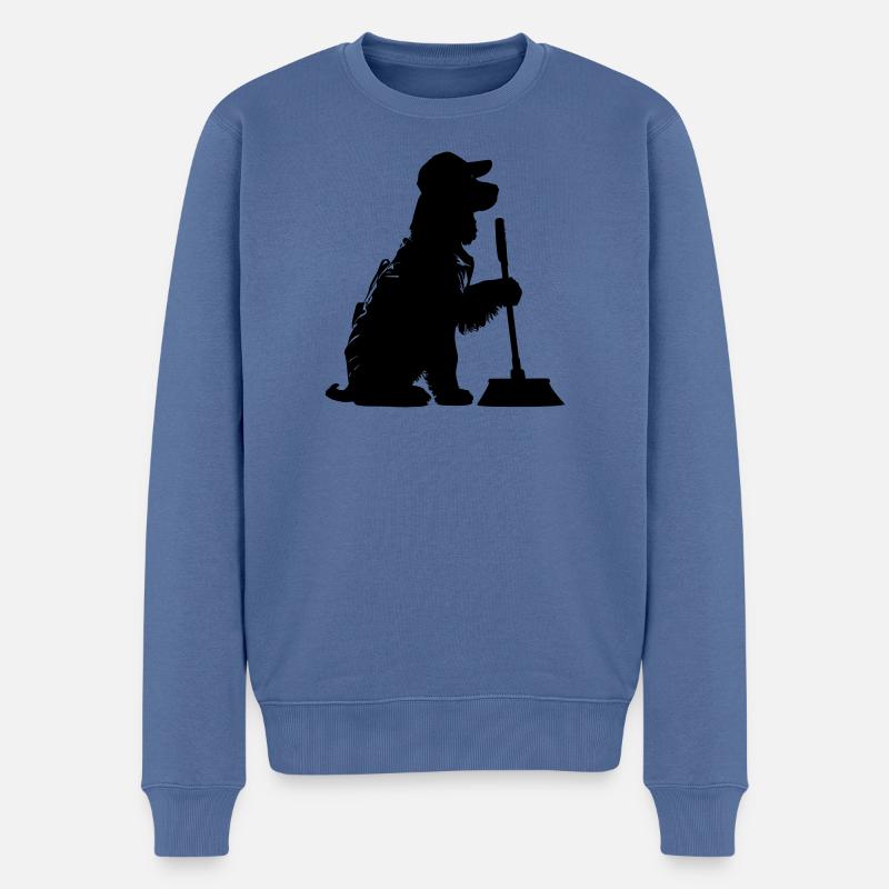 WorkCocker - Männer Premium Bio Pullover - Taubenblau