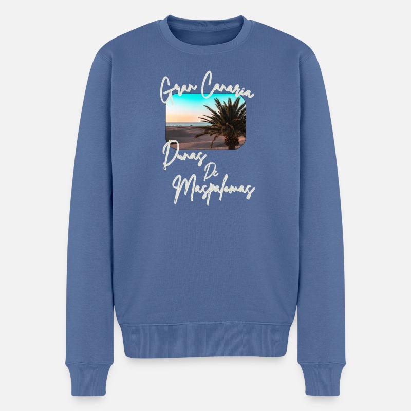 Dunas de Maspalomas – Gran Canaria’s - Männer Premium Bio Pullover - Taubenblau
