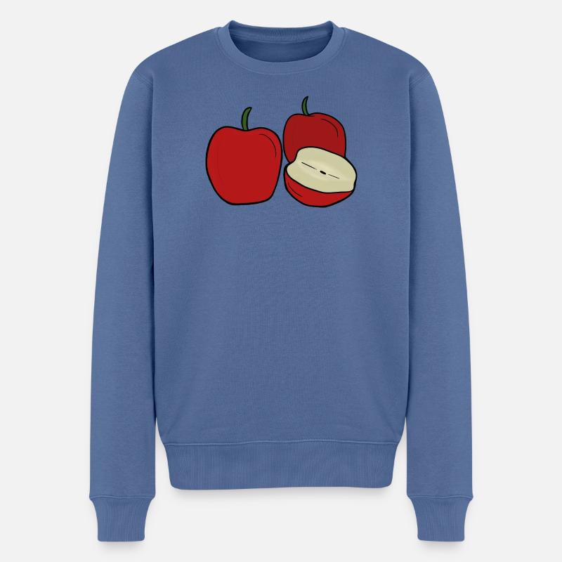 Köstliche rote Früchte - Männer Premium Bio Pullover - Taubenblau