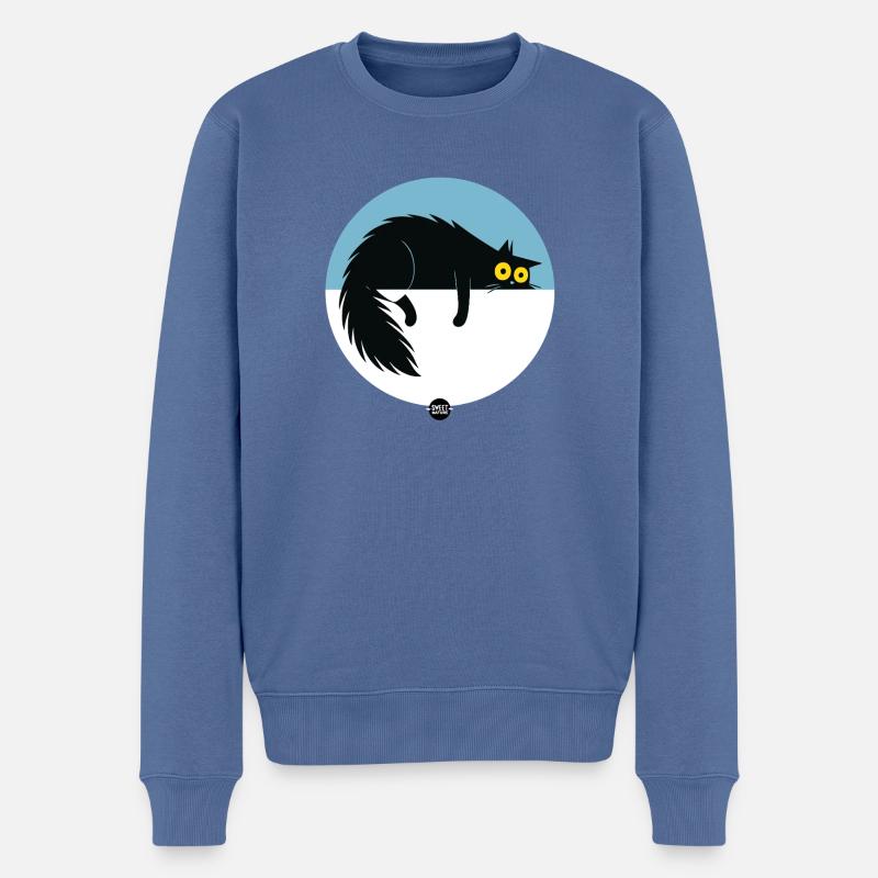 Mode de surveillance paresseuse - Pull Premium bio Homme - bleu pigeon