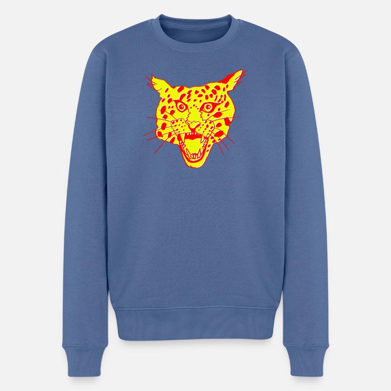 Jeef Leppi - Männer Premium Bio Pullover - Taubenblau