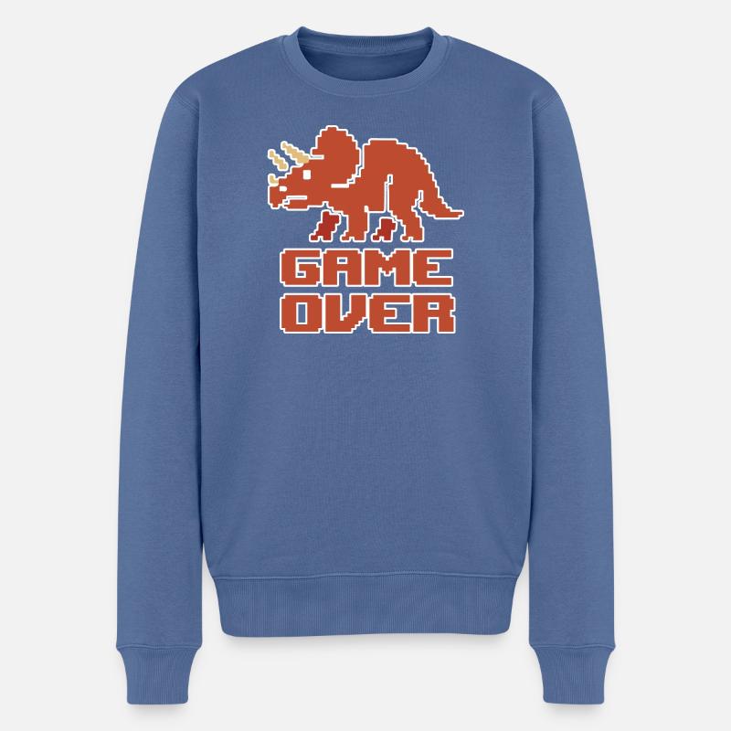 FIN DU JEU - Pull Premium bio Homme - bleu pigeon