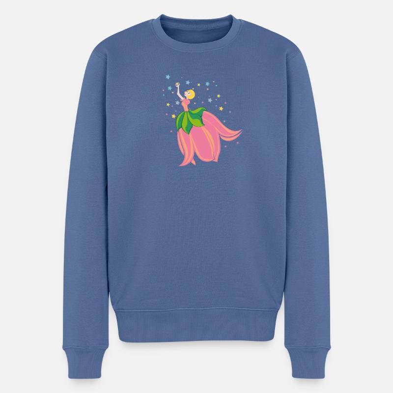 Märchenhaftes Feen-Kostümdesign - Männer Premium Bio Pullover - Taubenblau